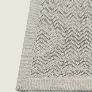Op maat gemaakt buitenkleed fijn geweven met zigzag patroon beige