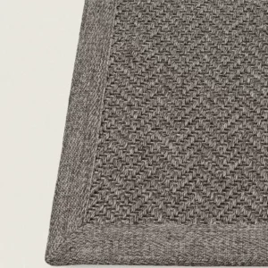Op maat gemaakt buitenkleed fijn geweven met zigzag patroon donkerbruin