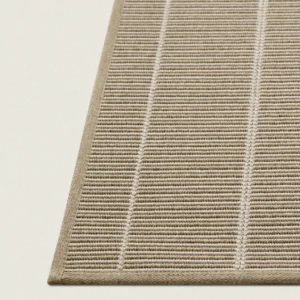 Sisal look buitenkleed met strepen - beige