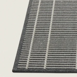 Sisal look buitenkleed met strepen - donkergrijs