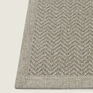 Op maat gemaakt buitenkleed fijn geweven met zigzag patroon zandkleur